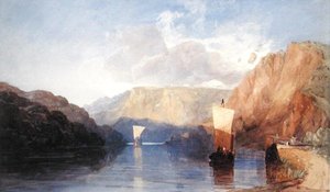 Sprengung des St. Vincent-Felsens, Clifton, um 1830 von John Sell Cotman