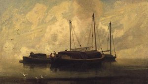 Boote vor Anker auf Breydon Water, ca. 1810