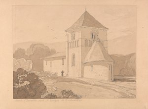 Kirche von Yainville, in der Nähe von Saint Georges de Bocherville, Normandie von John Sell Cotman