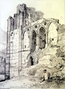 Easeby Abbey, Yorkshire, um 1811 von John Sell Cotman