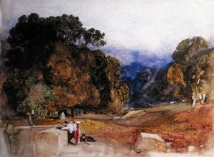 Figuren in einem Park von John Sell Cotman
