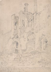 Framlingham Castle, Suffolk: Teil des zerstörten Innenraums von John Sell Cotman