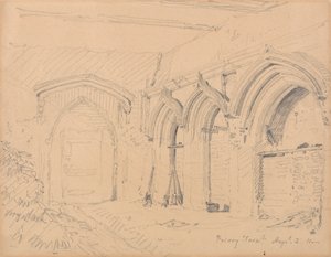 Innenansicht der Ruinen des Yarmouth Priory von John Sell Cotman