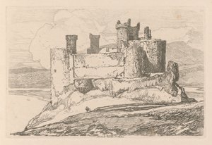 Liber Studiorum: Platte 25, Harlech Castle, Nordwales, 1838 von John Sell Cotman