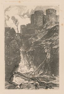 Liber Studiorum: Tafel 29, Harlech Castle, N. Wales von John Sell Cotman