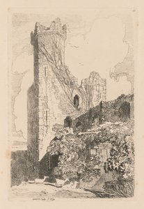 Liber Studiorum: Platte 32, Caernarvon Castle, N. Wales, 1838 von John Sell Cotman