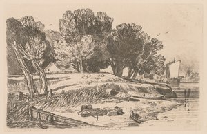 Liber Studiorum: Tafel 8, Millbank an der Themse von John Sell Cotman