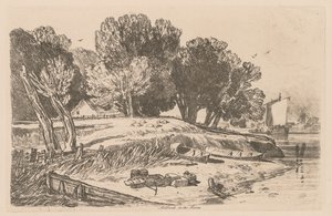 Liber Studiorum: Platte 8, Millbank an der Themse, 1838 von John Sell Cotman