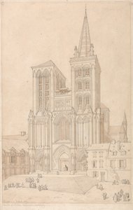 St. Peter in Lisieux, Normandie: Westfassade von John Sell Cotman