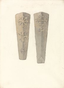 Studien von zwei Sargdeckeln aus (?) Norfolk Kirchen von John Sell Cotman