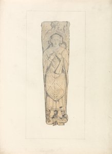 Studie eines Sargdeckels aus dem Houghton Kirchhof, Norfolk von John Sell Cotman