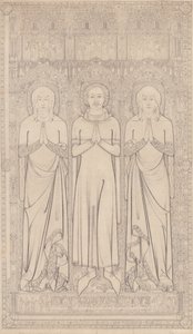 Das Grabmessing von Robert Braunche und seinen zwei Ehefrauen in der St. Margaret