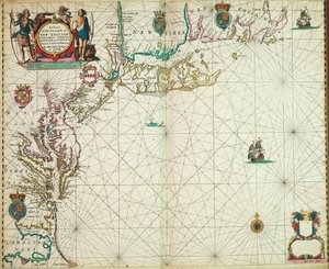 Eine Karte der Seeküsten von Neuengland, New Jersey, Virginia, Maryland und Carolina von Cape Cod bis Cape Hatteras