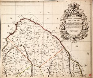 Eine neue und genaue Karte der Insel Barbados in Amerika nach einer Vermessung in den Jahren 1717 bis 1721 von William Mayo von John Senex