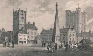 Marktplatz Richmond, Dreifaltigkeitskirche und Burg Richmond, 1831