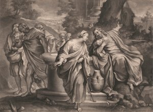 Christus und die Frau von Samaria von John Simon