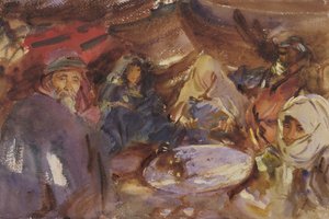 Arabische Zigeuner in einem Zelt, 1905-06 von John Singer Sargent
