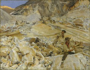 Marmor aus den Steinbrüchen nach Carrara bringen, 1911 von John Singer Sargent