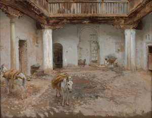 Innenhof, Casa del Chapiz von John Singer Sargent