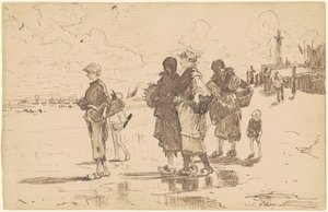 Auf dem Weg zum Fischen von John Singer Sargent