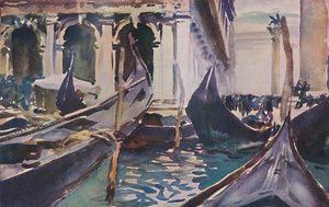 Gondeln bei der Piazzetta, um 1904, 1925