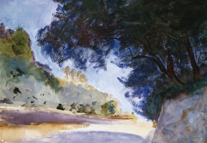 Landschaft, Olivenbäume, Korfu, 1909 von John Singer Sargent