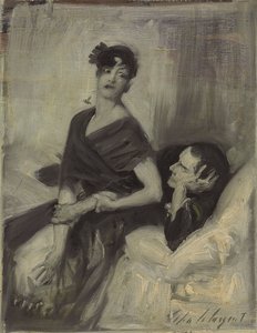 Mann und Frau auf einem Bett, ca. 1880-1882 von John Singer Sargent