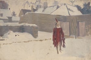 Männchen im Schnee