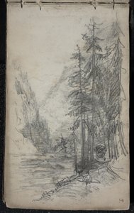 Berglandschaft mit Bäumen, 1871-72 von John Singer Sargent