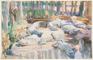 Schlammige Alligatoren, 1917 von John Singer Sargent