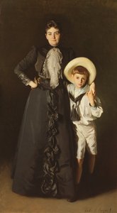 Porträt von Mrs. Edward L. Davis und ihrem Sohn, Livingston Davis, 1890