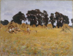 Erntearbeiter ruhen sich in einem Weizenfeld aus, 1885 von John Singer Sargent