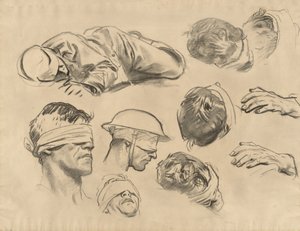 Studien für Gassed, 1918-1919 von John Singer Sargent