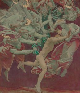 Studie für das Museum of Fine Arts, Boston, Wandgemälde: Orestes und die Furien von John Singer Sargent