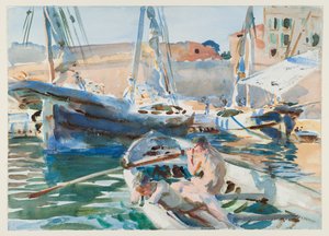 Entladen von Gips, ca. 1905