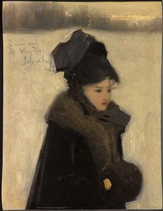 Frau mit Pelzen von John Singer Sargent
