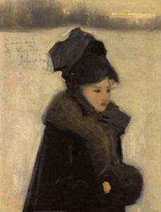 Frau mit Pelzen von John Singer Sargent