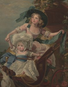 Zwei Prinzessinnen, Sophia und Amelia, Töchter Seiner Majestät, König George III, ca. 1785