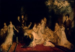 Skizze der Familie Knatchbull in Mersham-le-Hatch, Kent, 1800-03 von John Singleton Copley