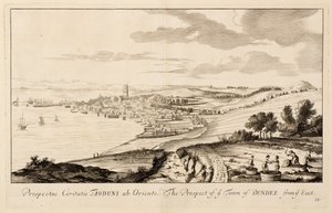 Die Aussicht auf die Stadt Dundee von Osten