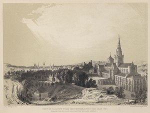 Ansicht von Glasgow vom Fir Park, um das Jahr 1690 von John Slezer