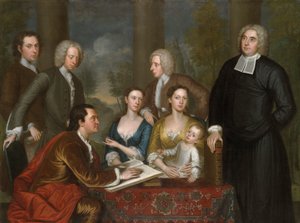 Die Bermuda-Gruppe (Dean Berkeley und sein Gefolge) von John Smibert