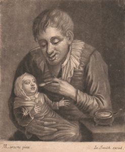 Mann füttert Kind von John Smith