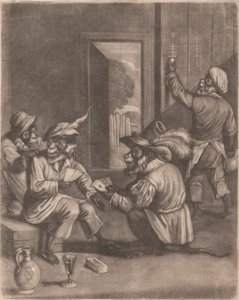 Affen spielen Karten