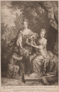 Die Lady Frances und die Lady Catherine Jones, Töchter des hochverehrten Richard Earl of Ranleagh von John Smith
