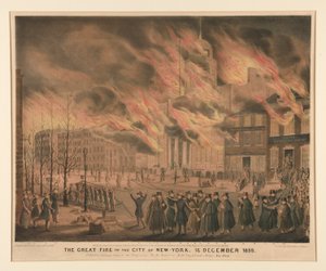 Das große Feuer der Stadt New York, 16. Dezember 1835