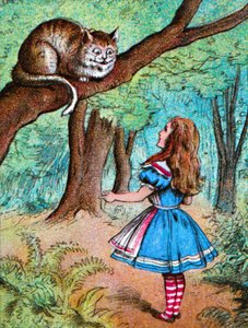 Alice und die Grinsekatze, um 1910