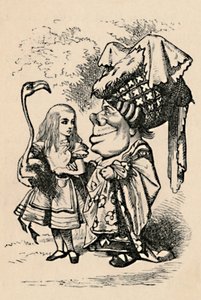 Alice trägt den Storch und spricht mit der Herzogin, 1889