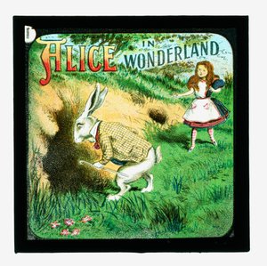 Alice im Wunderland, kolorierte Laternenbilder von John Tenniel
