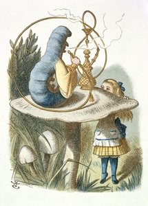 Alice trifft die blaue Raupe von John Tenniel